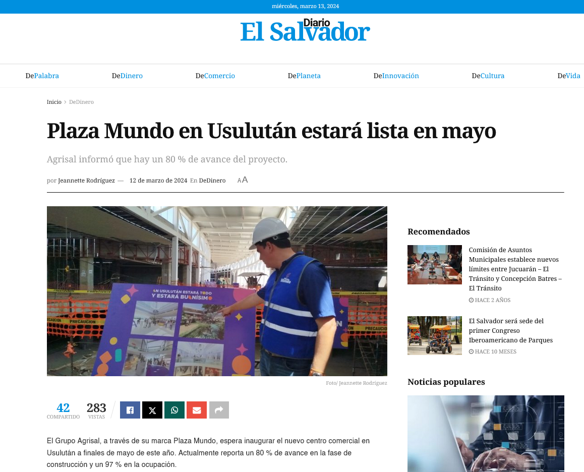 Plaza Mundo Usulutan Agrisal